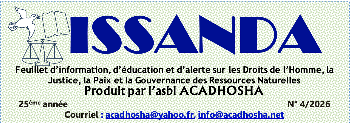 COMMUNIQUÉ DE PRESSE N°012/ACADHOSHA/2026